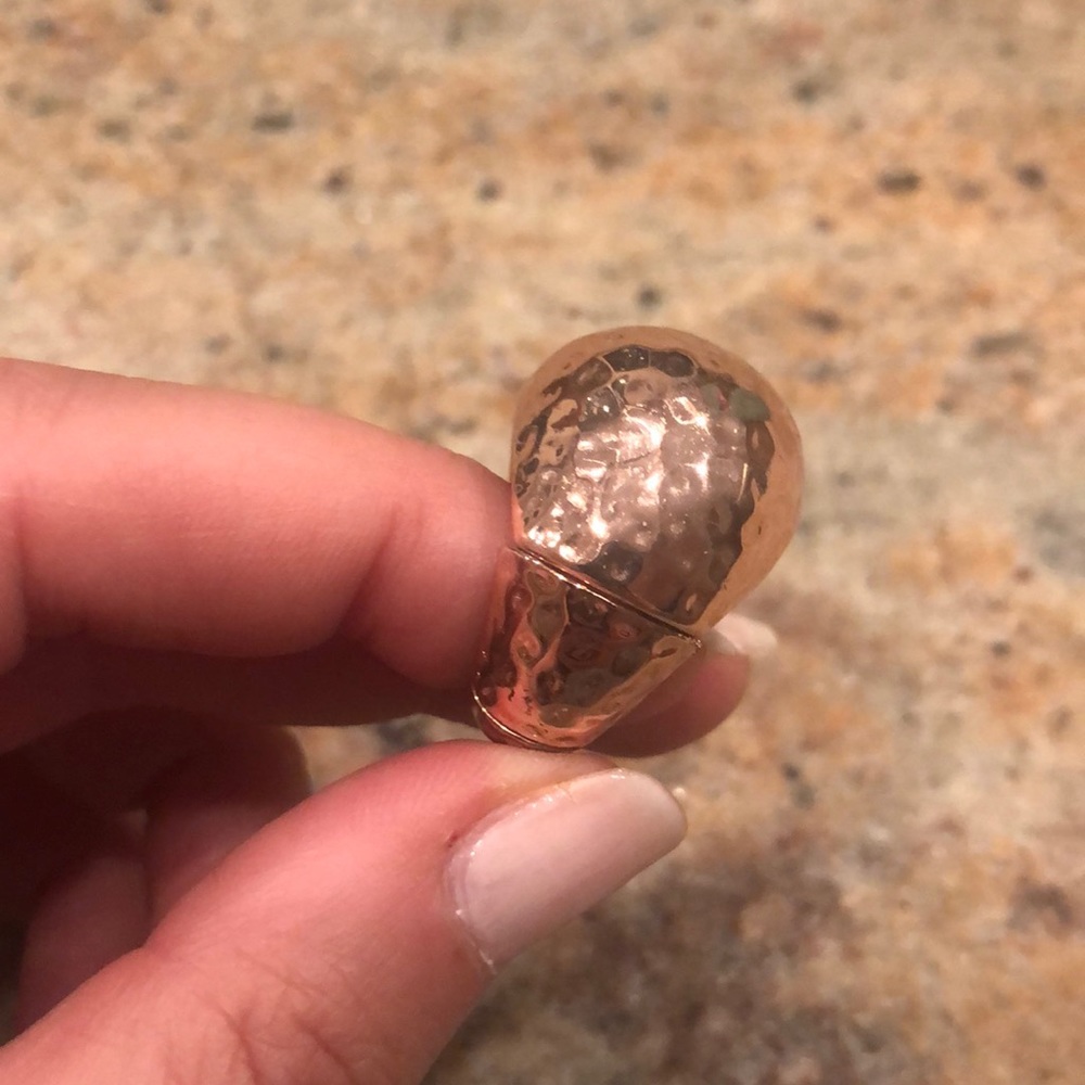 Adjustable Hammered Copper Ring - image 4
